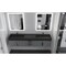 Castello Usa Amazon 84-inch Gray Vanity Set with Black Top and Brushed Nickel Handles CB-MC-84G-BN-2056-BL - alternate 5